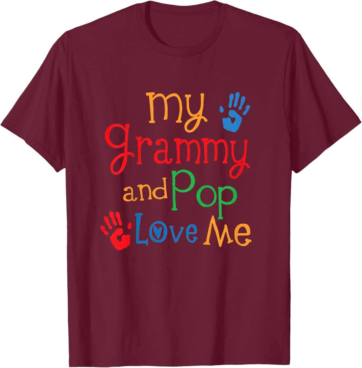 Grammy and Pop Love Me T-Shirt - T-Shirt | Maroon