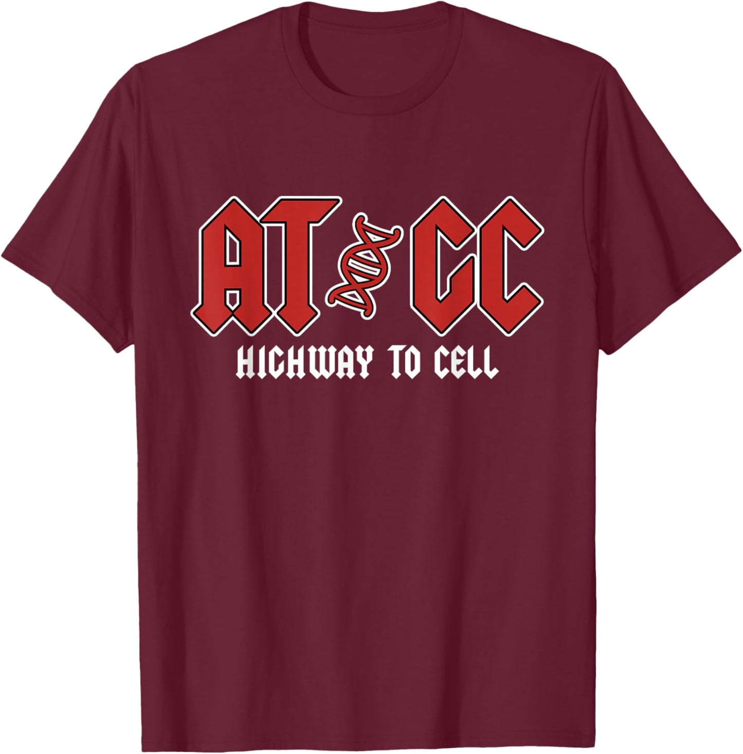 AT/GC - Lustiger Lehrer Student Biologie T-Shirt - T-Shirt | Maroon