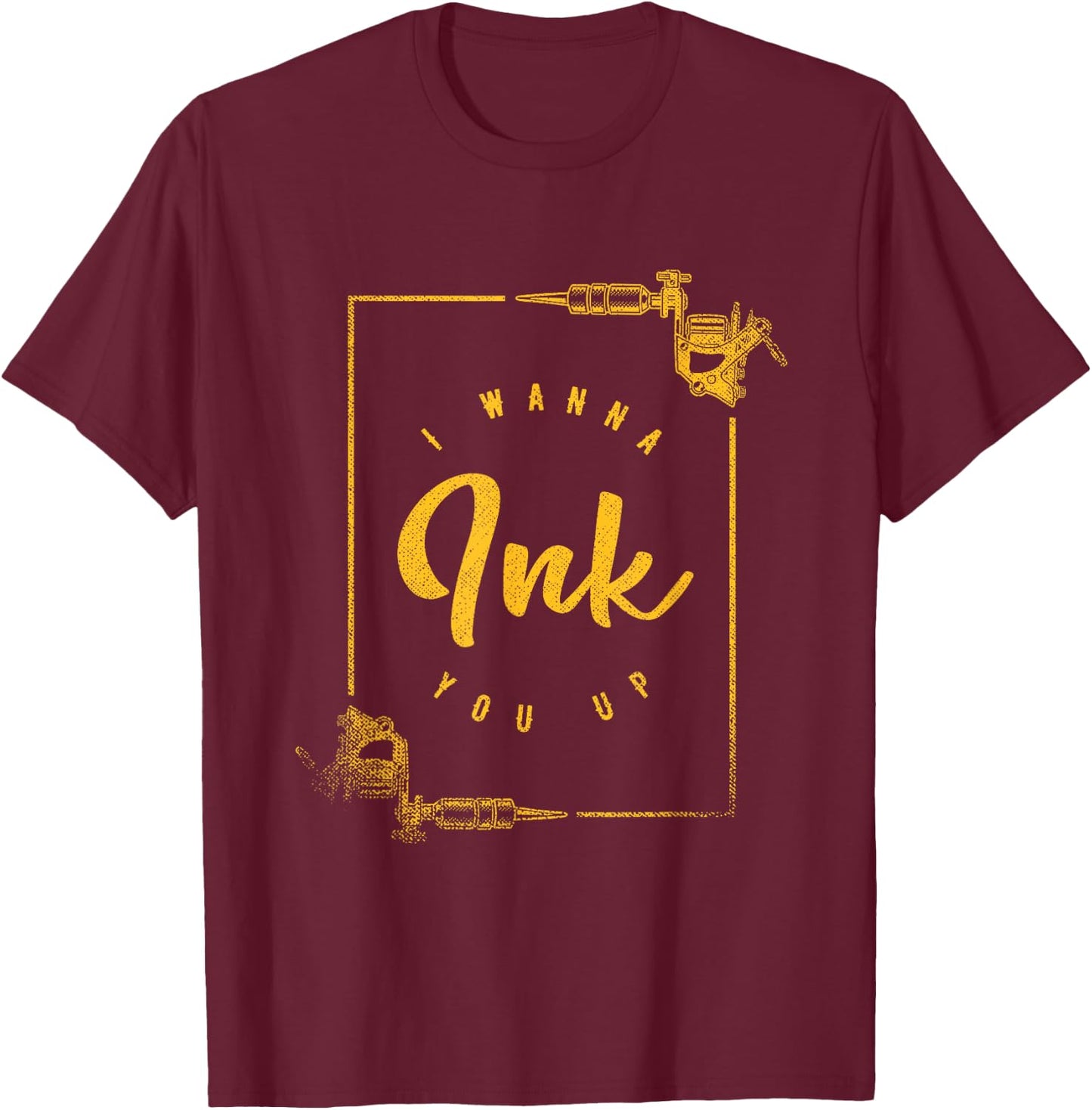 Tattoo Quotes - Men's Tattoo Artist Gift - Black - Small - Short Sleeve - Classic Fit - Cotton 65%, Polyester 35% T-Shirt - T-Shirt | Maroon