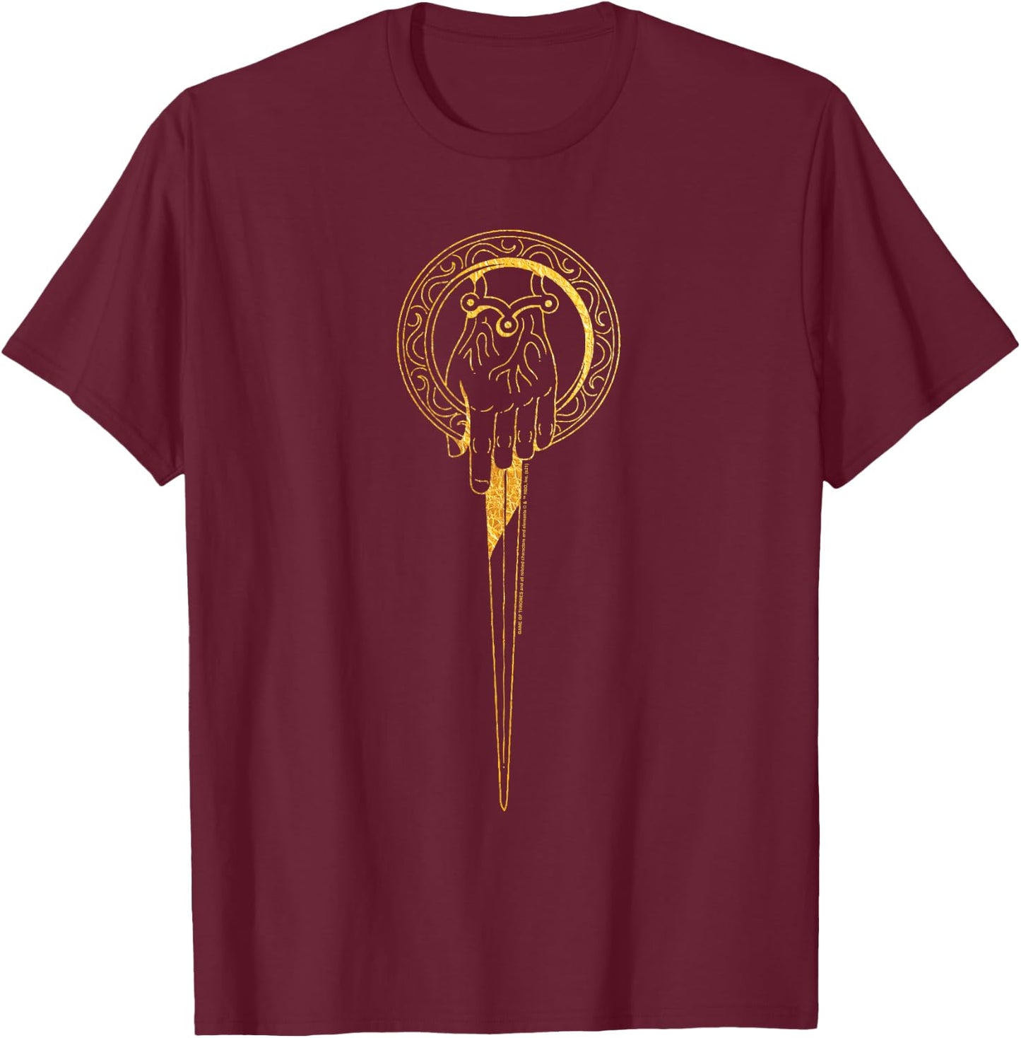 Game of Thrones Hand of The King Icon T-Shirt - T-Shirt | Maroon