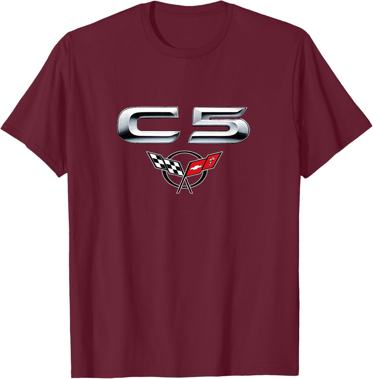 Classic CAR Emblem 1997-2004 C5 Muscle CAR Vintage Badge T-Shirt - T-Shirt | Maroon