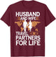 Husband And Wife Travel Partners For Life T-Shirt - T-Shirt | Maroon