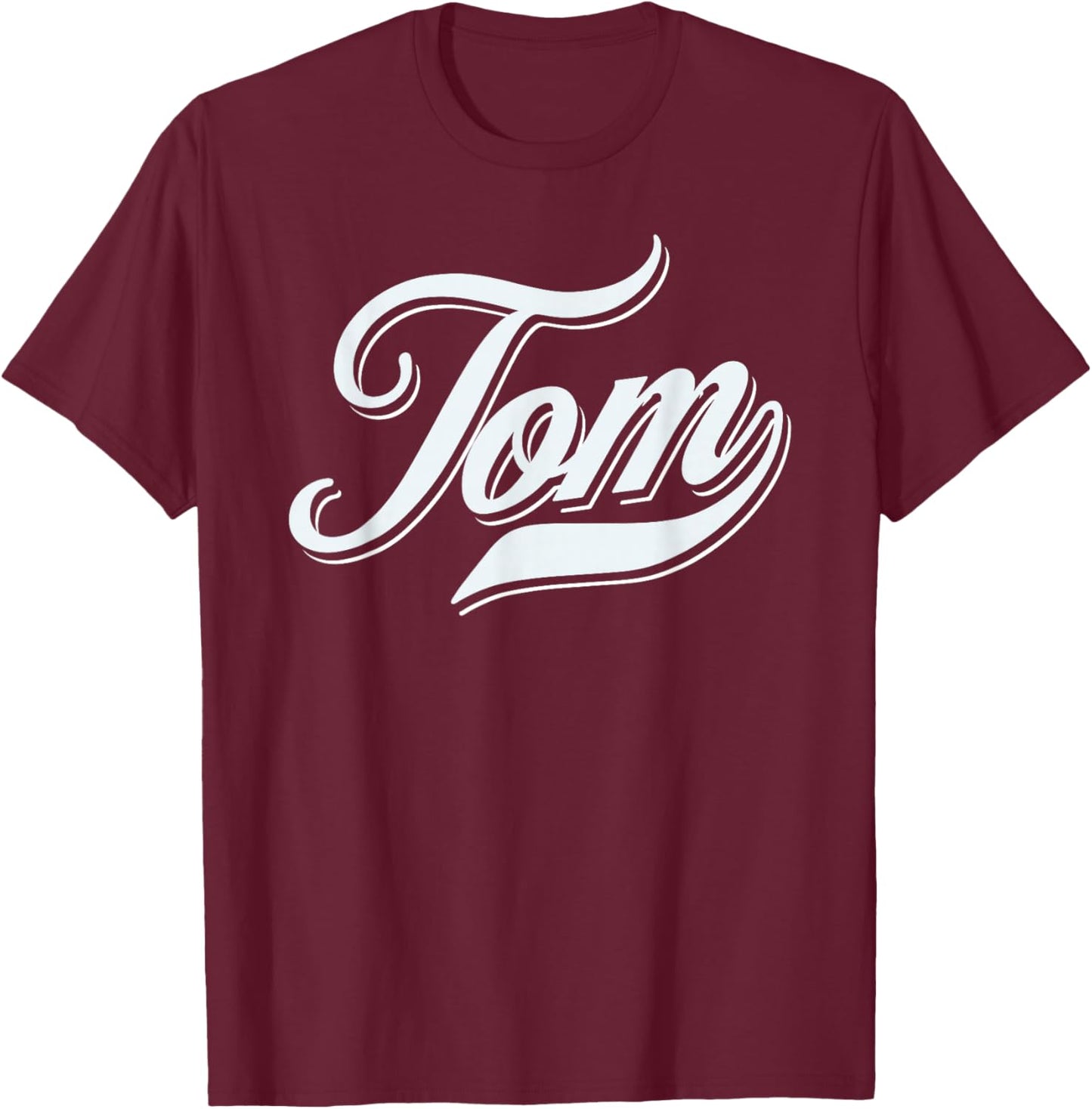 Man Boys Funny Funny Gift First Name For Tom , Black, S T-Shirt - T-Shirt | Maroon