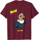 Andean Condor Colombia Flag T-Shirt - T-Shirt | Maroon