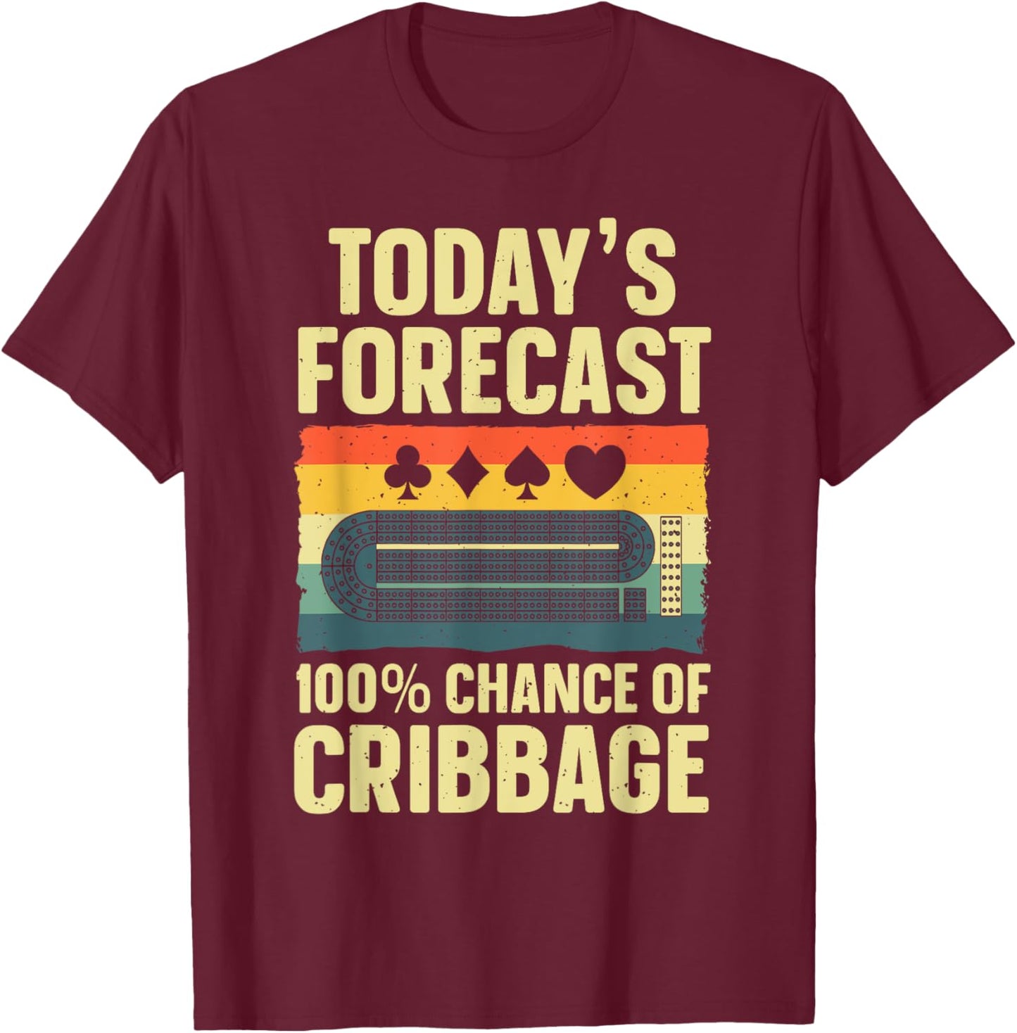 Funny Cribbage Design Women Kids Card Game Cribbage T-Shirt - T-Shirt | Maroon