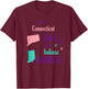 Proud Girl Just a Connecticut girl in an Indiana World T-Shirt - T-Shirt | Maroon