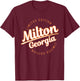 Retro Athletic Milton GA Apparel T-Shirt - T-Shirt | Maroon
