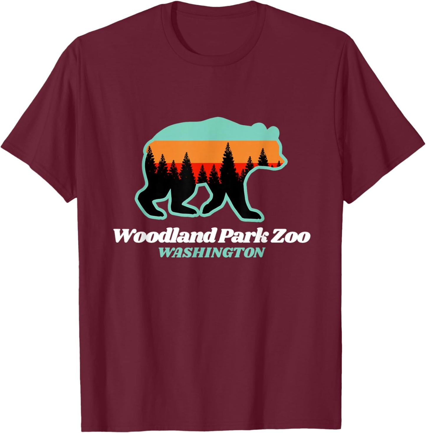 Woodland Park Zoo Washington Tourist T-Shirt - T-Shirt | Maroon