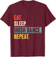 Eat Sleep Irish Dance Repeat - Retro Vintage Irish dancing T-Shirt - T-Shirt | Maroon