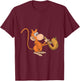 Monkey Plays The Saxophone T-Shirt - T-Shirt | Maroon