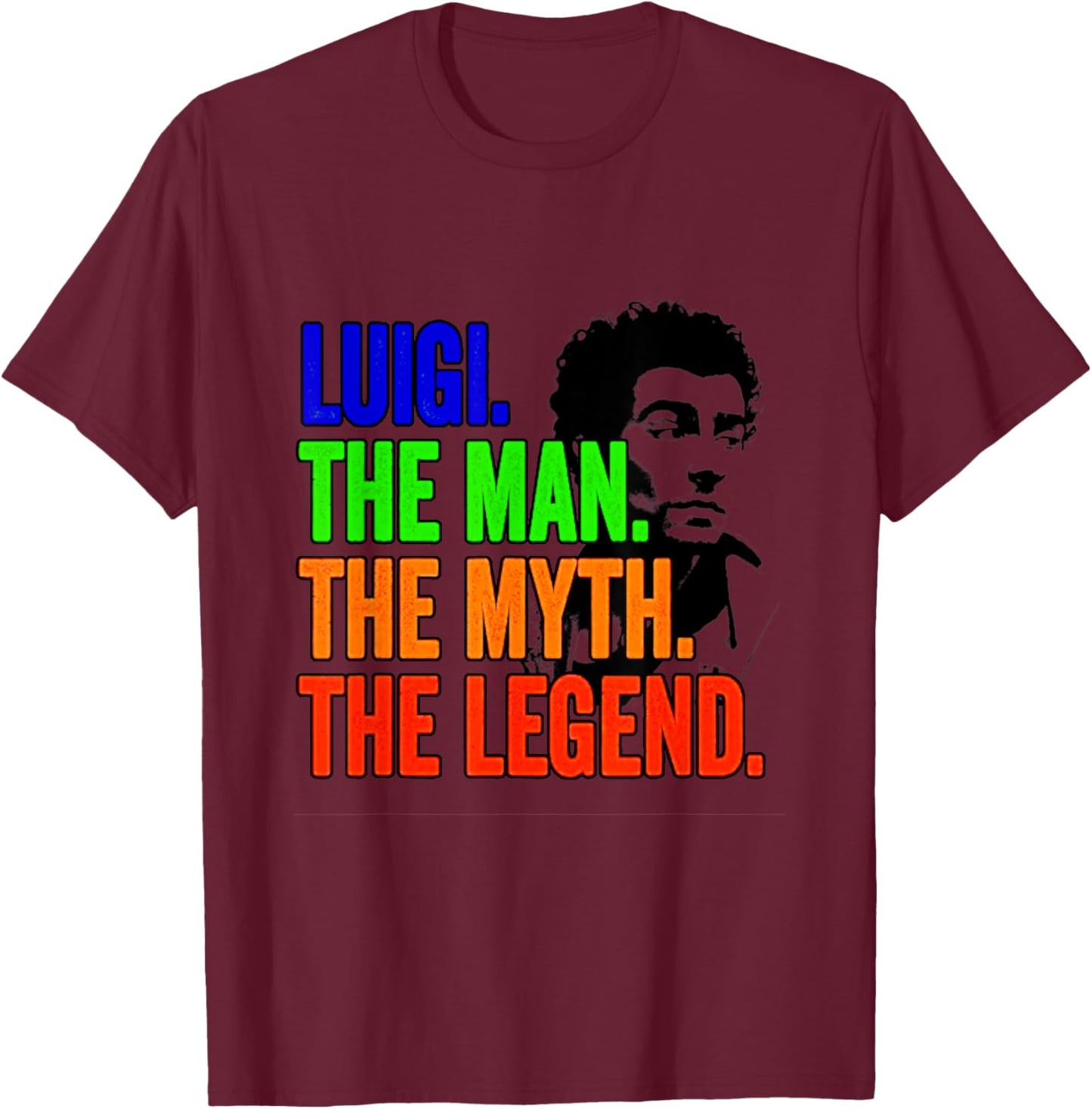 Luigi The Man The Myth The Legend T-Shirt - T-Shirt | Maroon