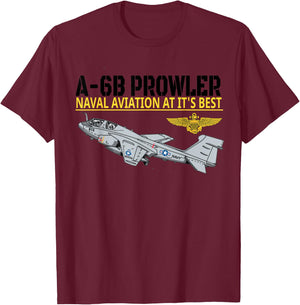 The A-6B Prowler in action.Naval aviation at its best. T-Shirt - T-Shirt | Maroon