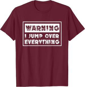 Parkour Warning "Ich springe über alles Free Running Parkour T-Shirt - T-Shirt | Maroon