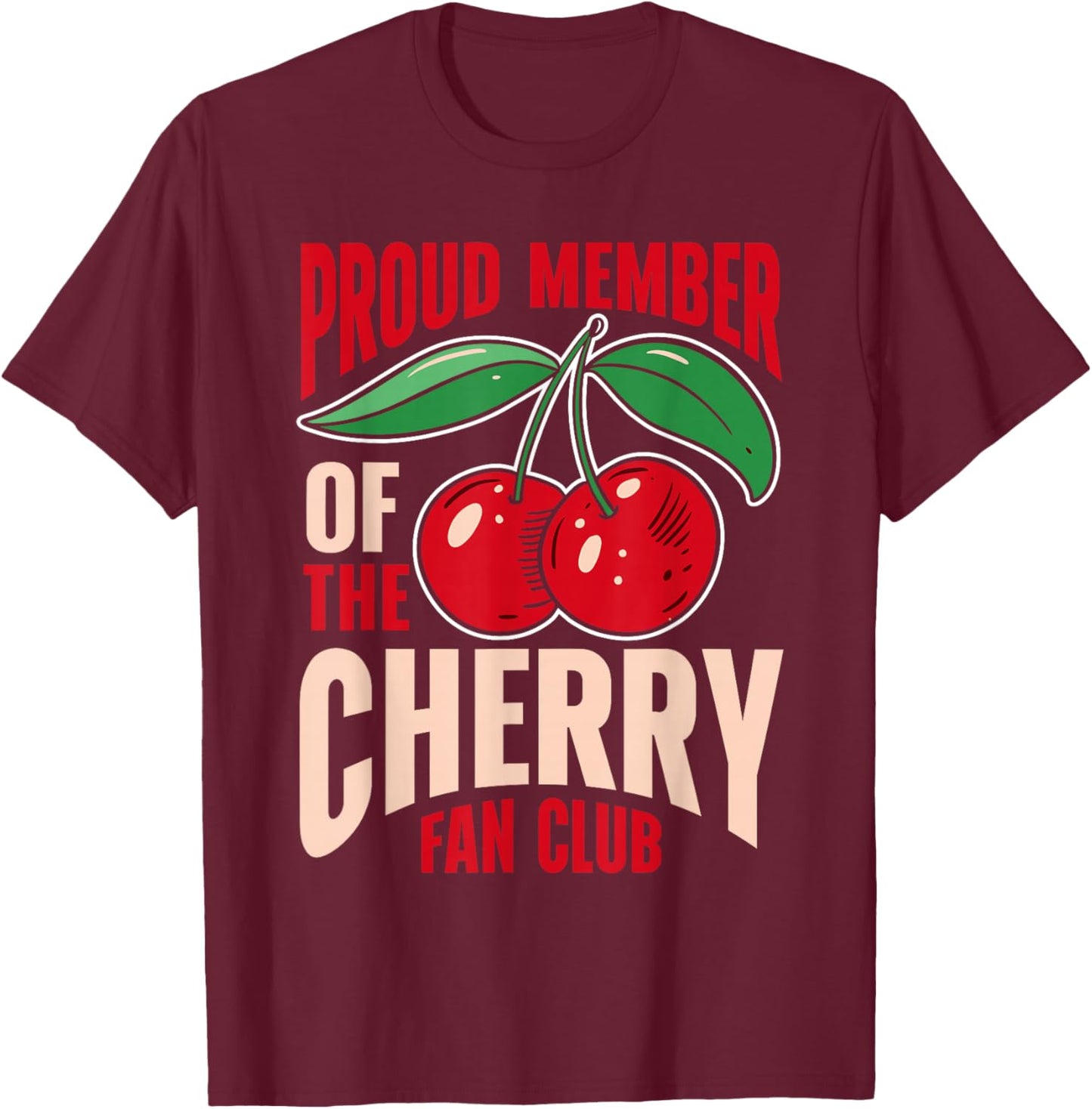 Cherry Shirts Fruits Cherry Lover , Women & Kids - Black, Small, Short Sleeve, Summer T-Shirt - T-Shirt | Maroon