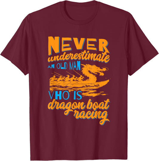 Dragon Boat Paddler Rowing Competition Dragon Boat Racing T-Shirt - T-Shirt | Maroon