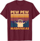 Vintage PewPew Mada-fakas Crazy Pew Pug T-Shirt - T-Shirt | Maroon