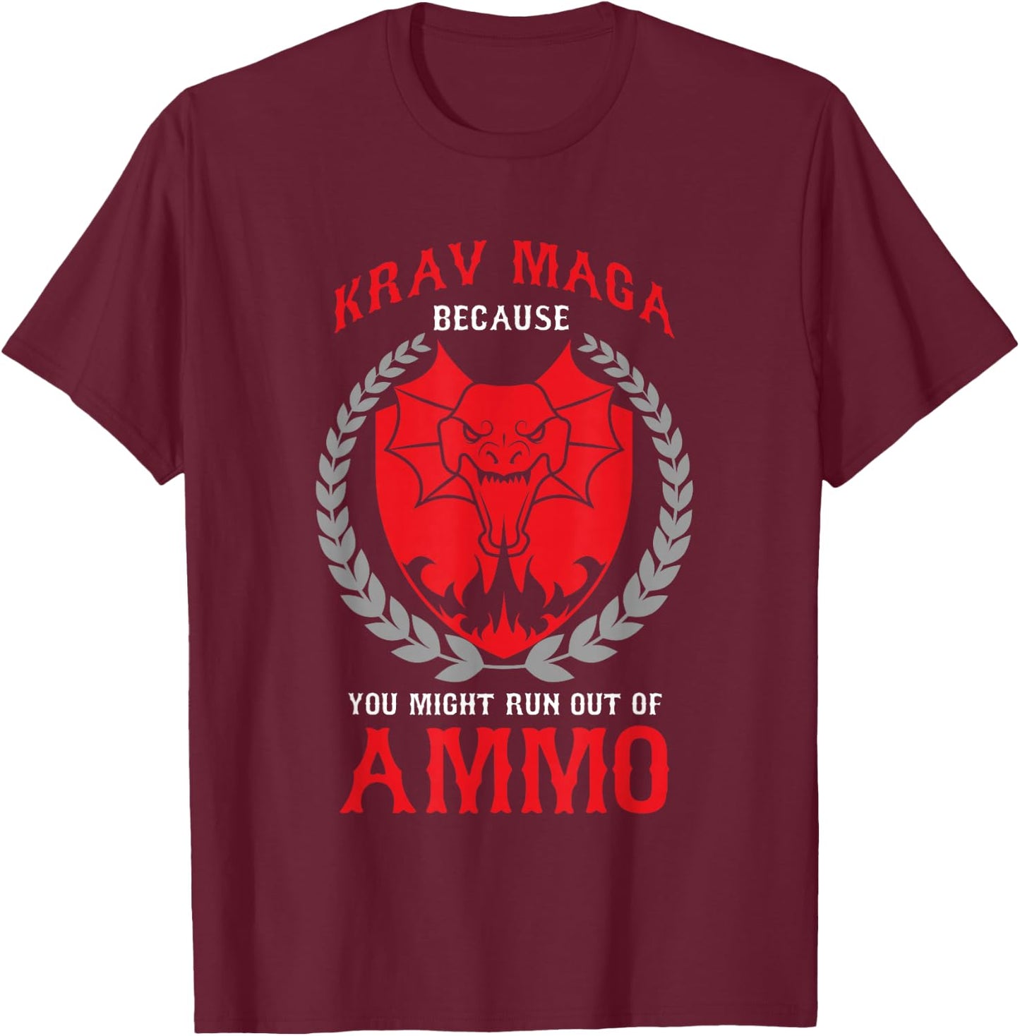 Krav Maga Israeli Contact Combat Sport T-Shirt - T-Shirt | Maroon