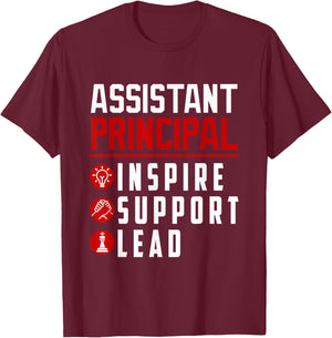 Vintage Assistant Principal Inspire Support Lead Profession T-Shirt - T-Shirt | Maroon