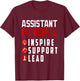 Vintage Assistant Principal Inspire Support Lead Profession T-Shirt - T-Shirt | Maroon