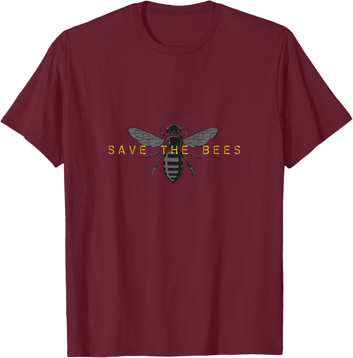Save the Bees Environmentalist T-Shirt - T-Shirt | Maroon