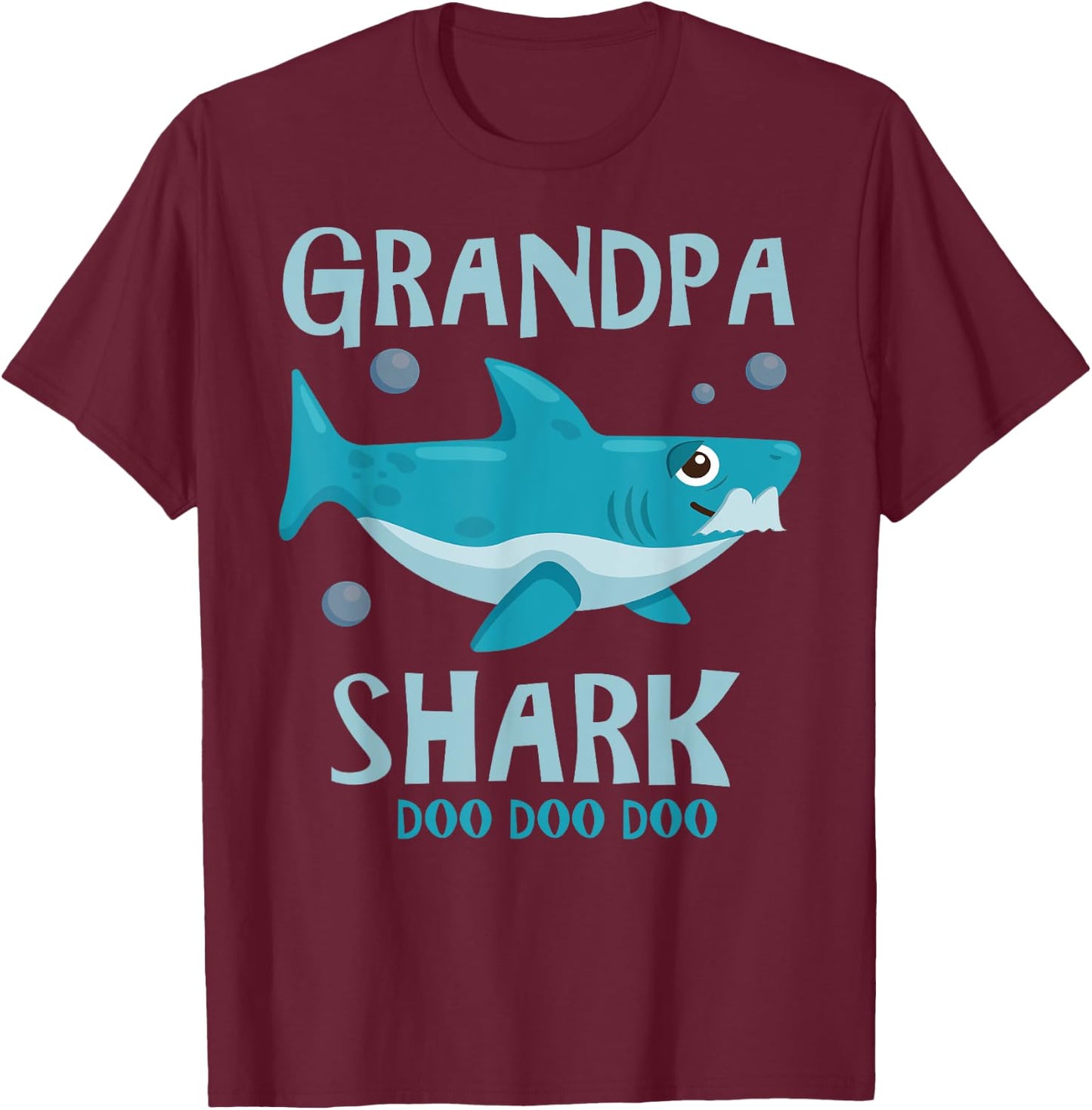 Grandpa Shark T-Shirt - T-Shirt | Maroon