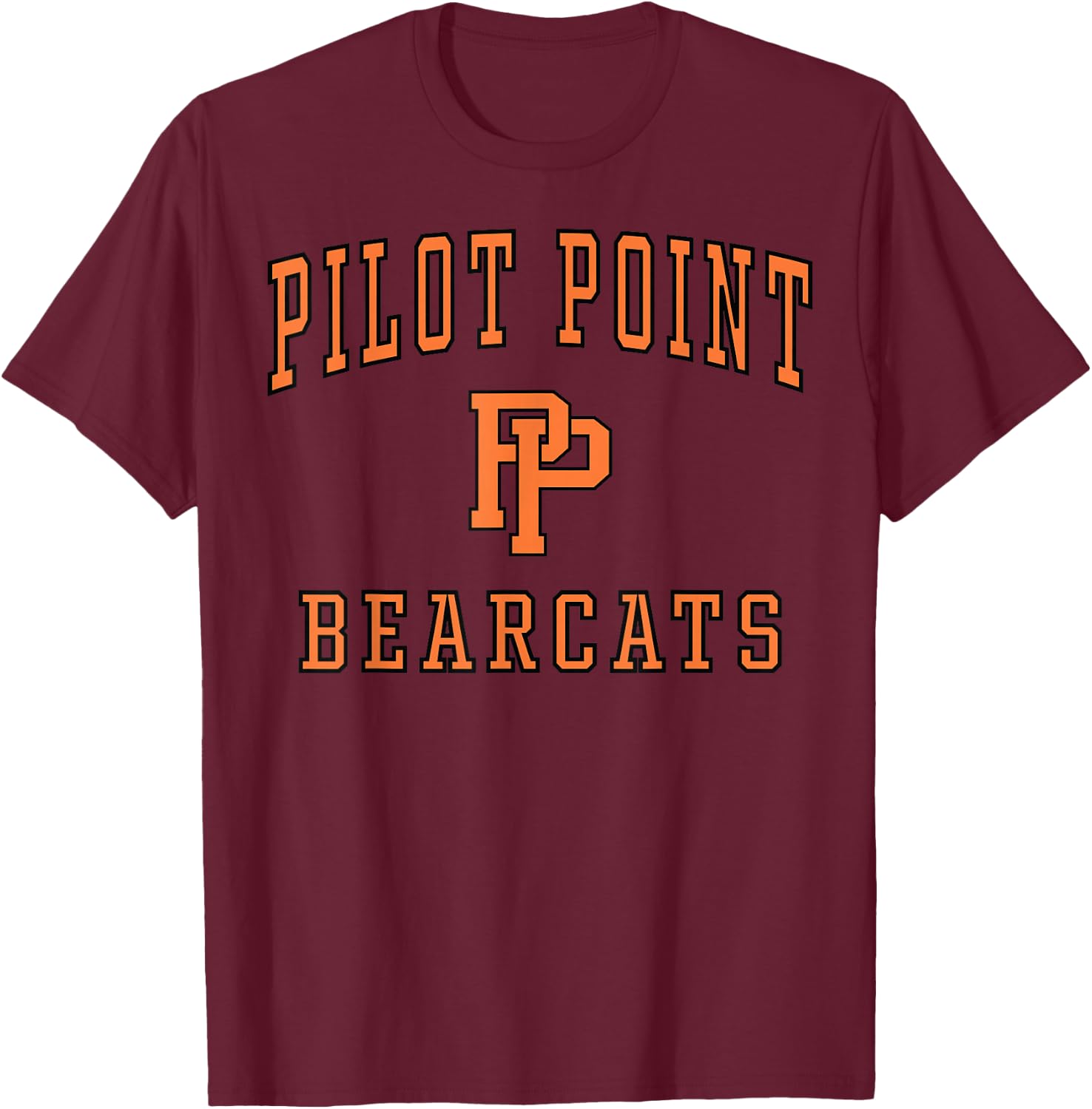 Pilot Point High School Bearcats C1 T-Shirt - T-Shirt | Maroon