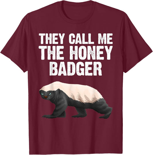 Cool Honey Badger Design Women Honey Badger Lover T-Shirt - T-Shirt | Maroon