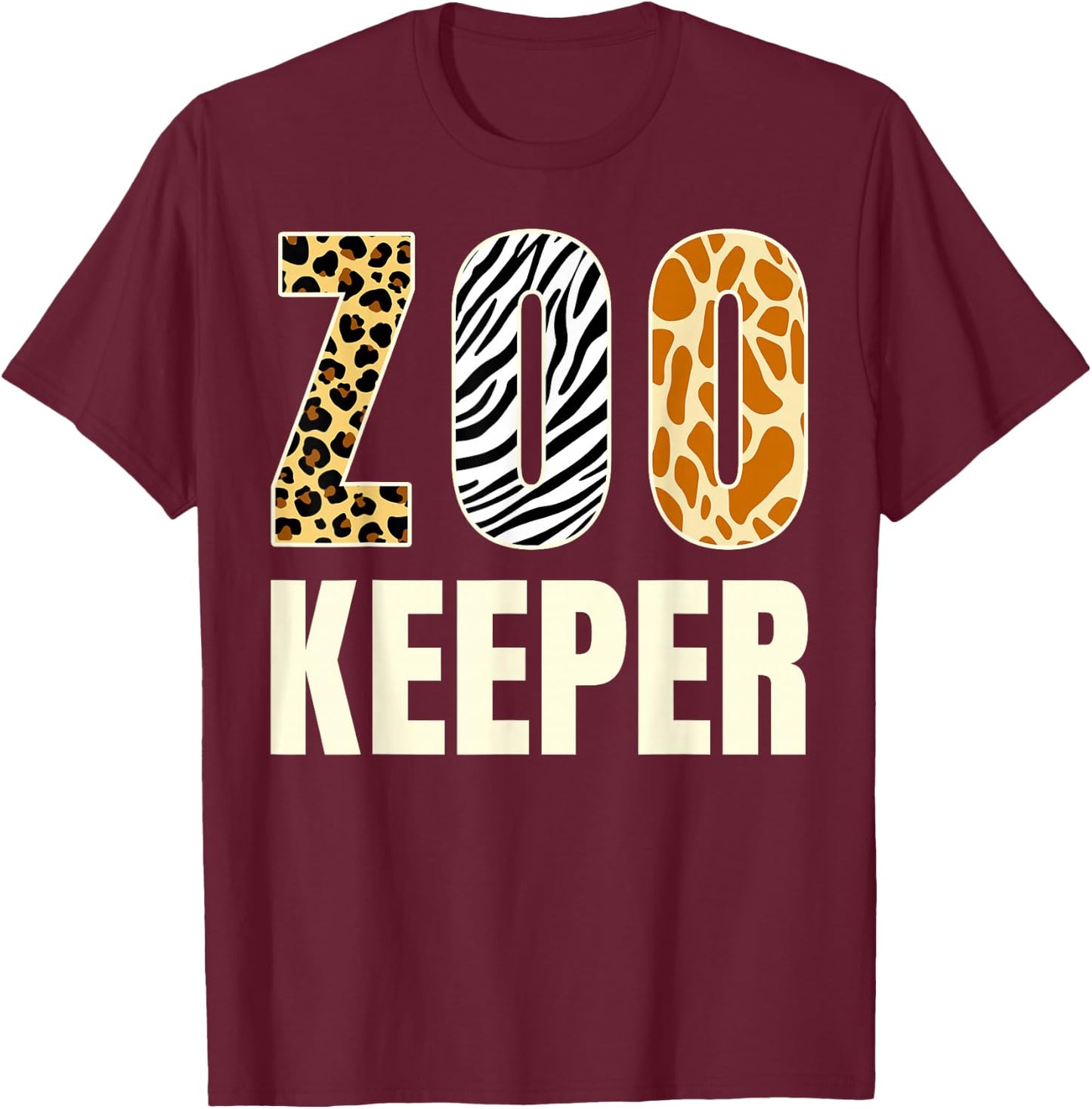 Zookeeper Zoo Animals Savanna Safari Funny Halloween Costume T-Shirt - T-Shirt | Maroon