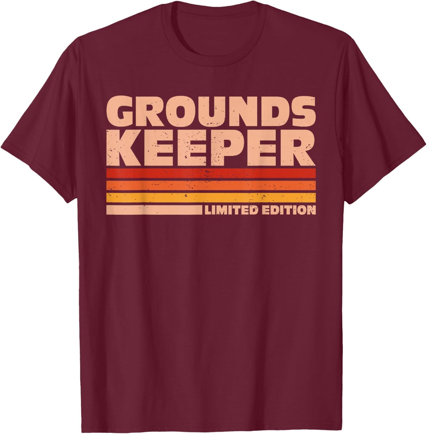 Groundskeeper Retro Sunrise T-Shirt - T-Shirt | Maroon