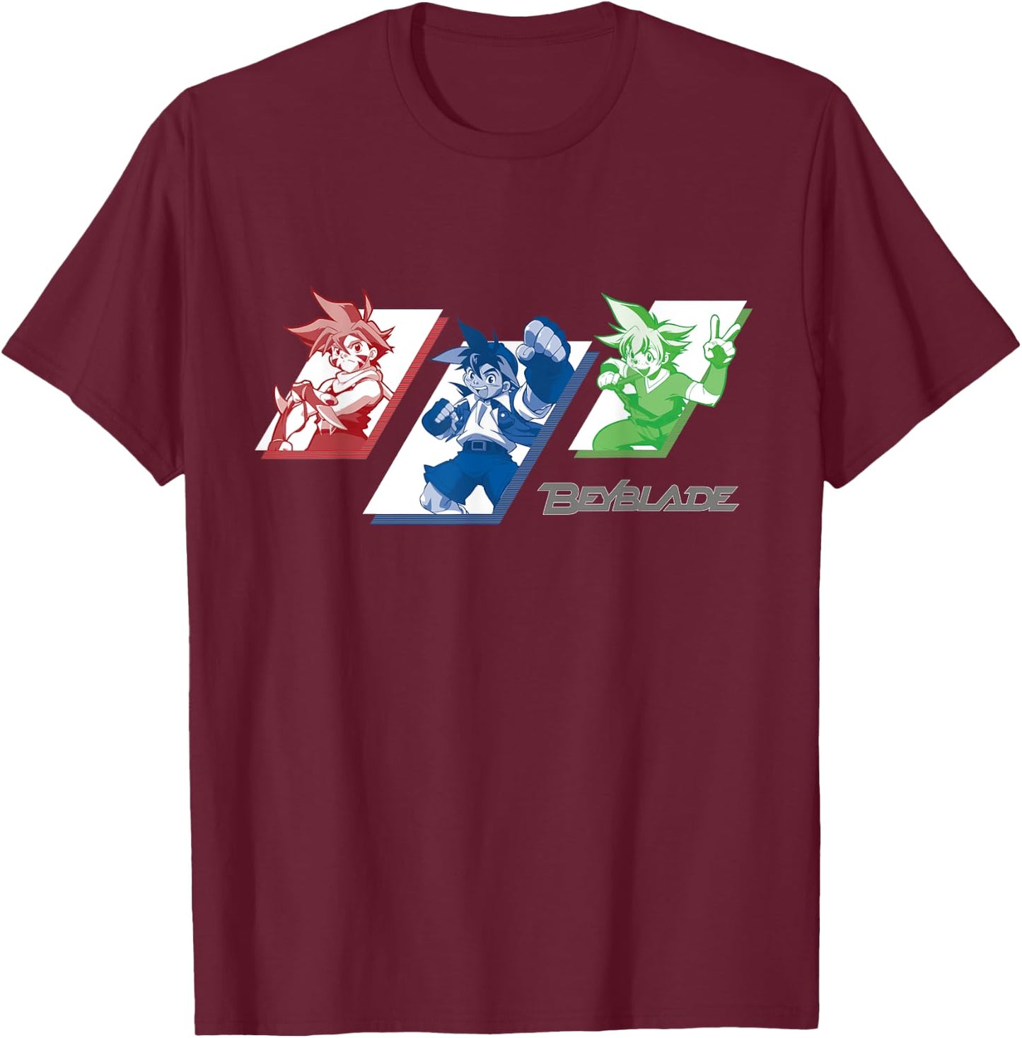 Beyblade Generaton 1 Triad Dark T-Shirt - T-Shirt | Maroon