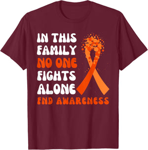 Functional Neurological Disorder Awareness FND Ribbon Family T-Shirt - T-Shirt | Maroon