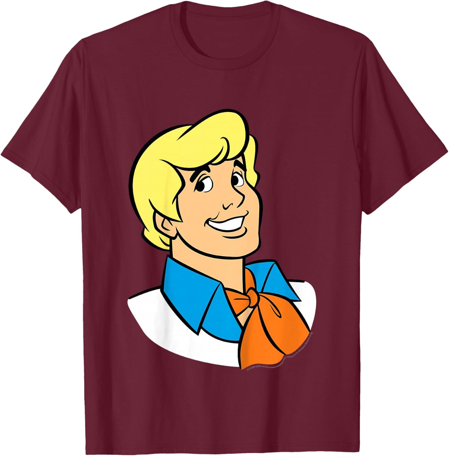Kids Scooby-Doo Fred Big Face T-Shirt - T-Shirt | Maroon