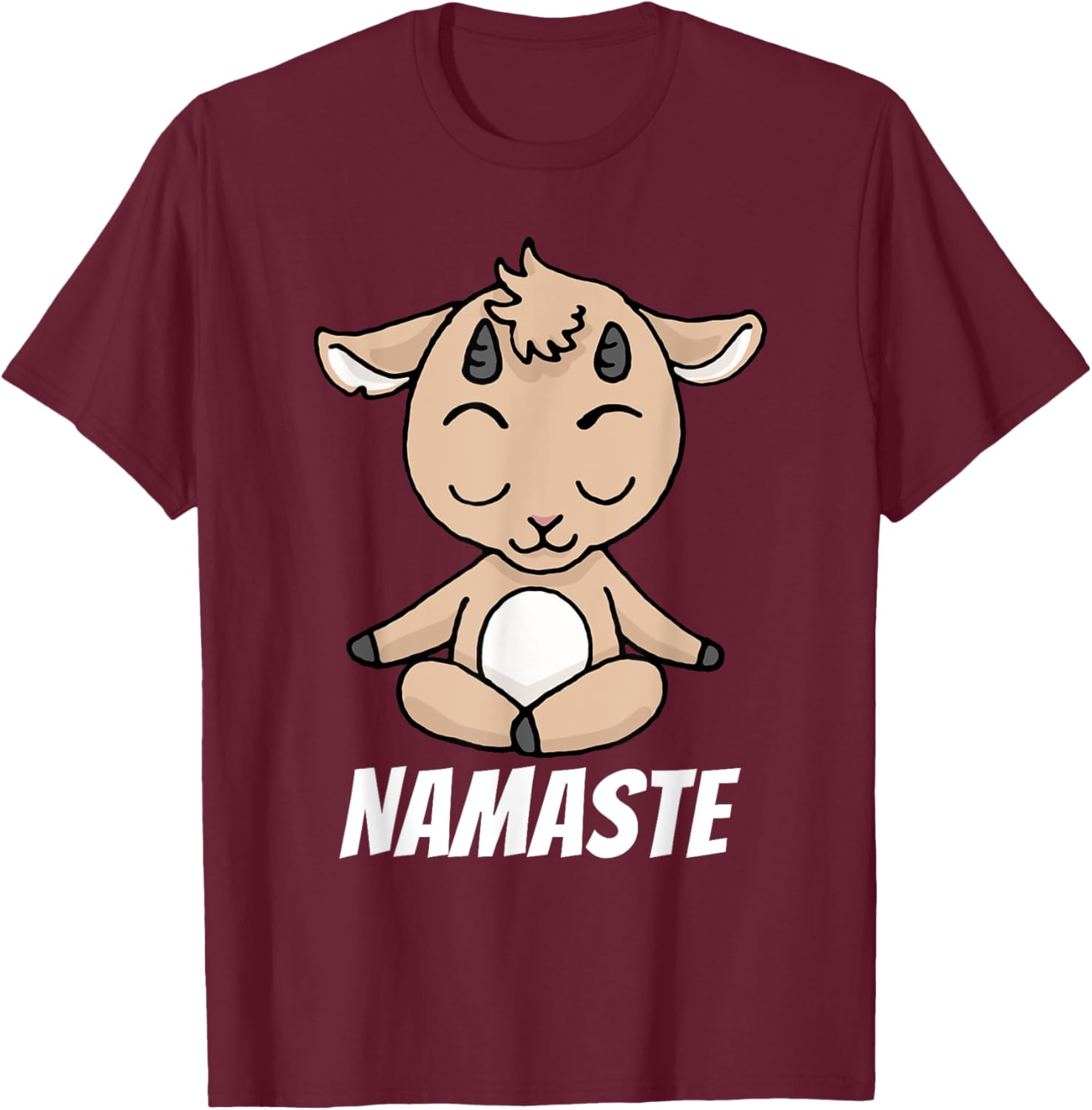Goat Yoga T-Shirt - T-Shirt | Maroon