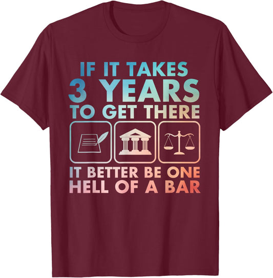 Law Student Art Women Lawyer Law School Bar Exam T-Shirt - T-Shirt | Maroon