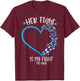 Her Fight Is My Fight T1D Aunt Butterfly diabetes awareness T-Shirt - T-Shirt | Maroon