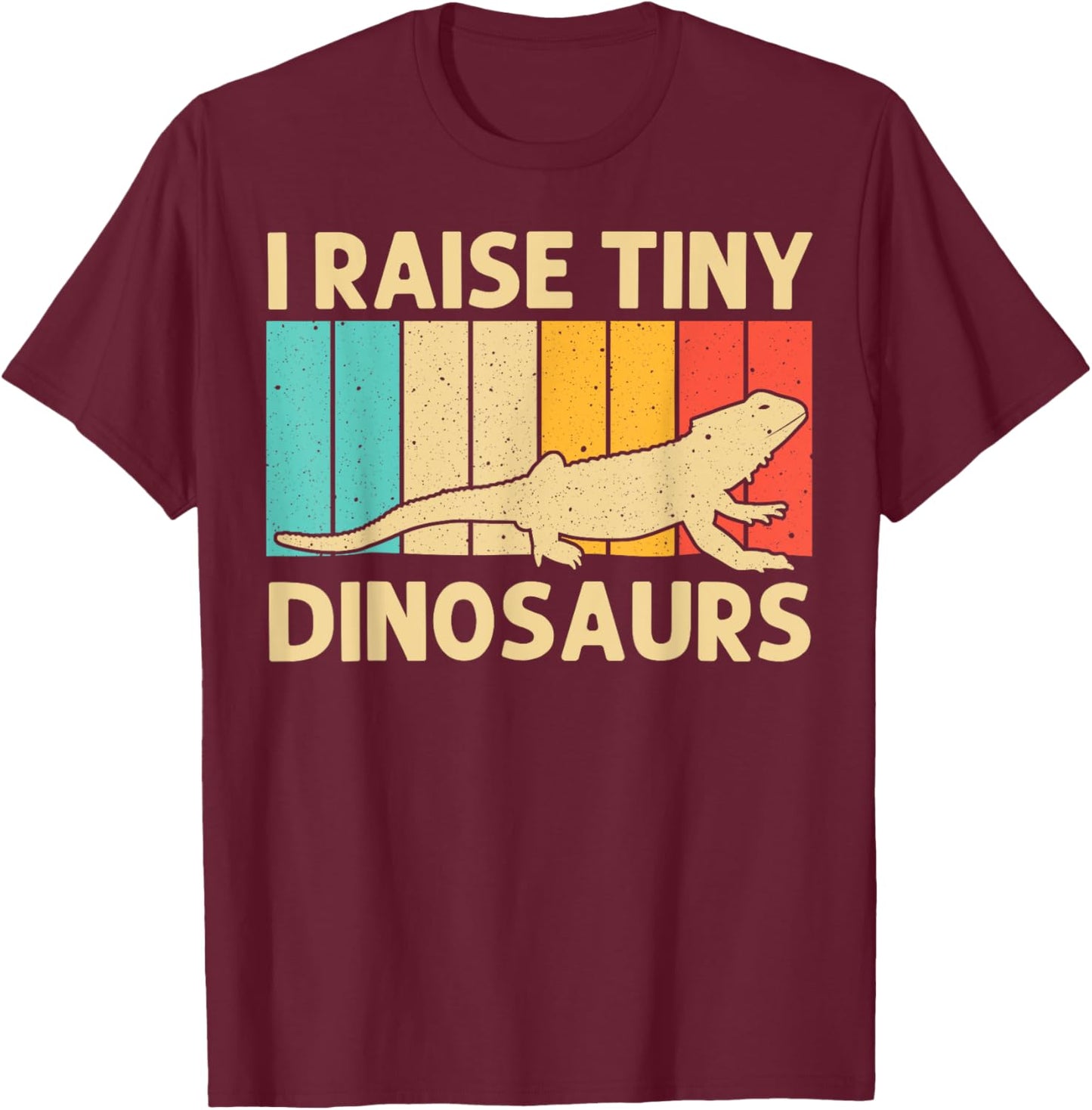 Funny Bearded Dragon Art Women Reptile Iguana Lizard T-Shirt - T-Shirt | Maroon