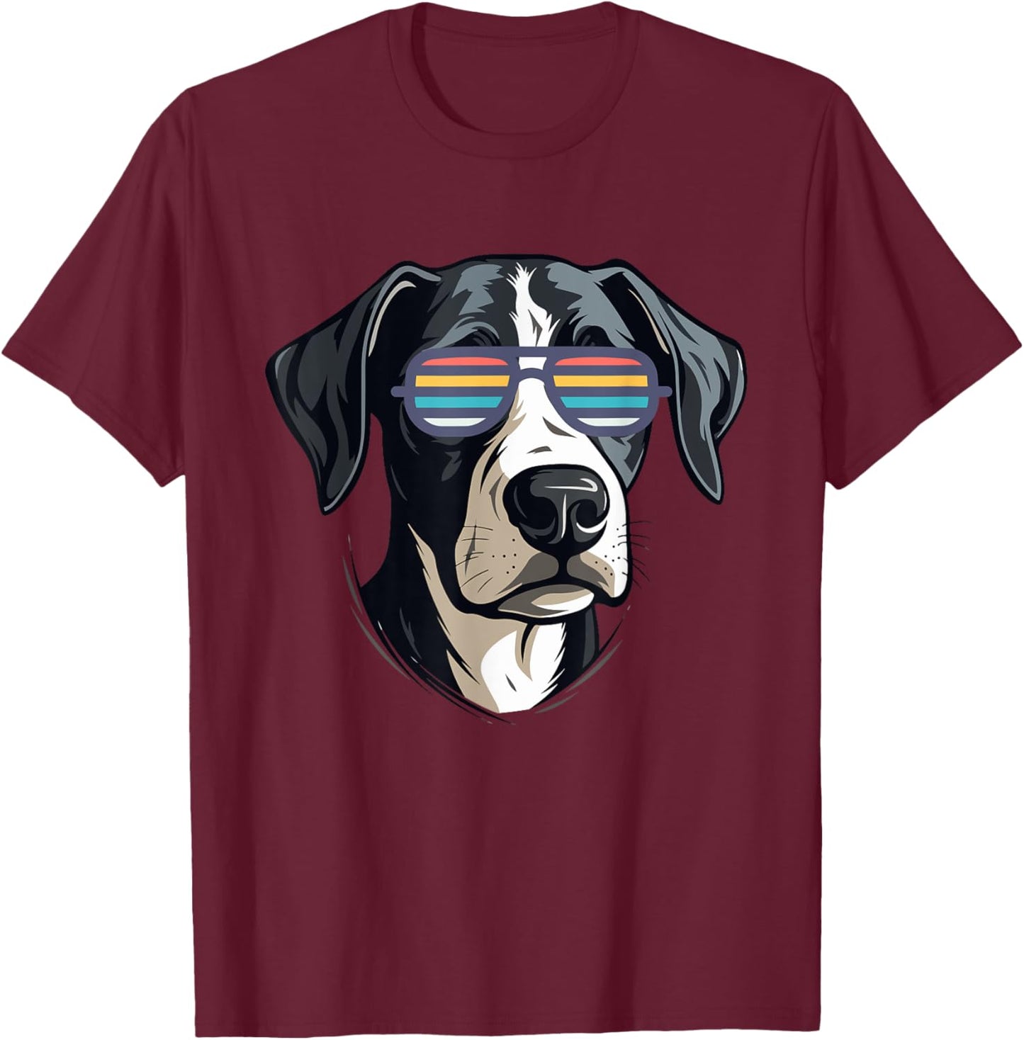 Gifts for Dog Lovers Graphic Cool Dog with Sunglasses Women Kids T-Shirt - T-Shirt | Maroon