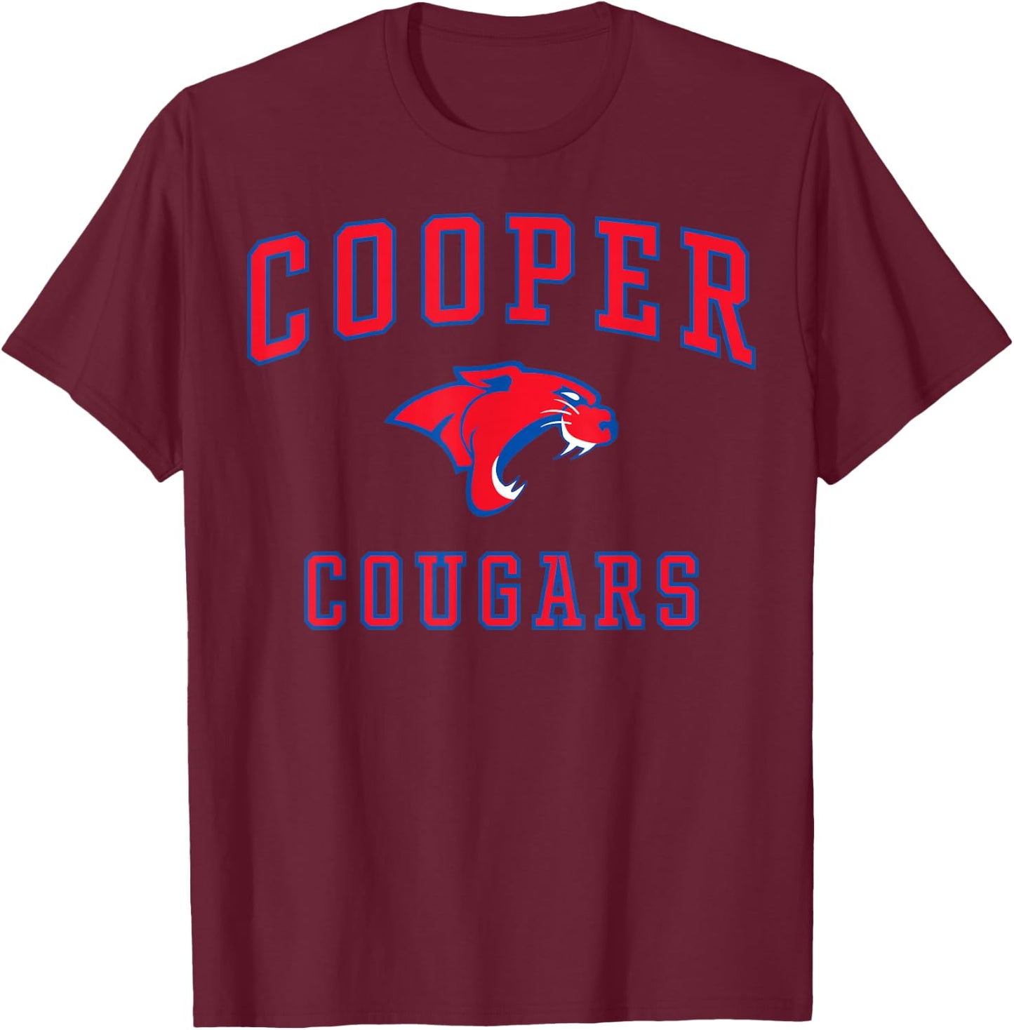Cooper High School Cougars C1 T-Shirt - T-Shirt | Maroon