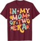 Groovy In My Mom Of Two Era Funny Mother's Day T-Shirt - T-Shirt | Maroon