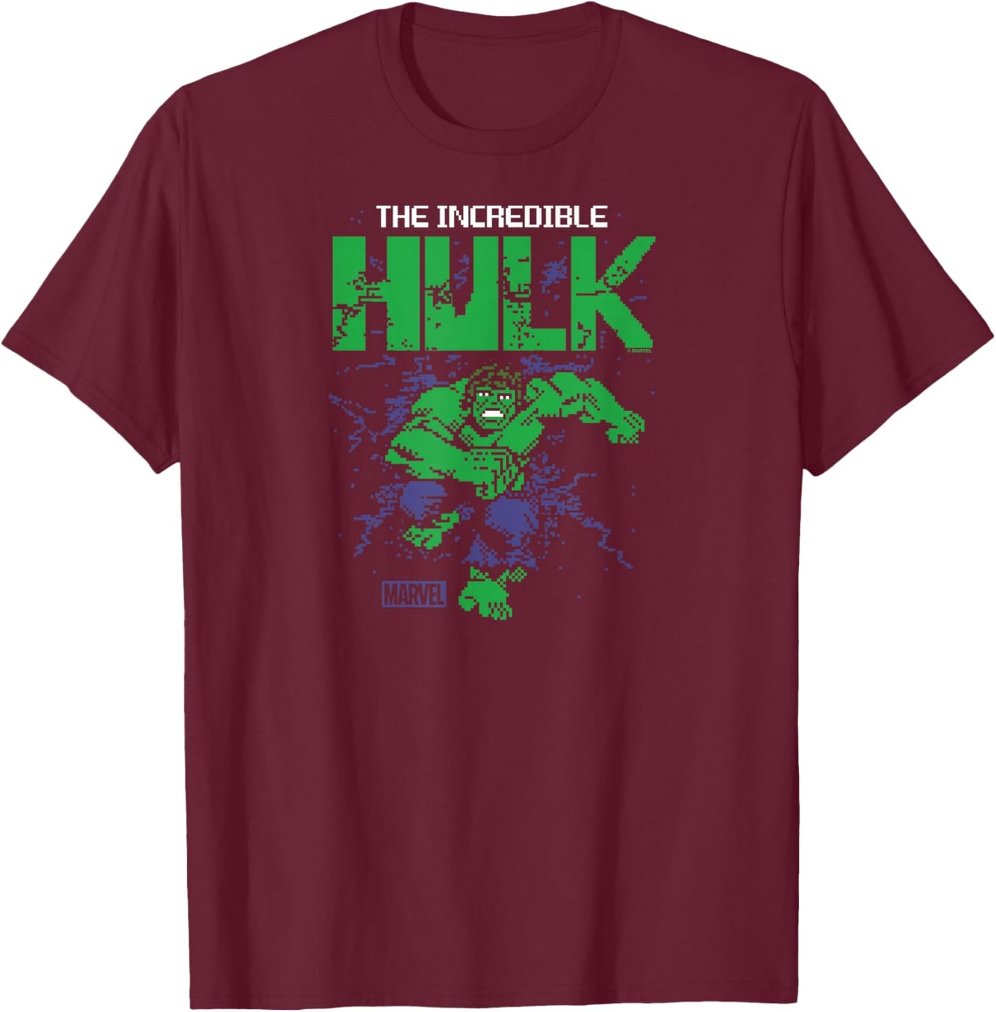 Hulk - 8-Bit T-Shirt - T-Shirt | Maroon