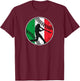 Italian Flag Baseball Hitter Italy Flag T-Shirt - T-Shirt | Maroon