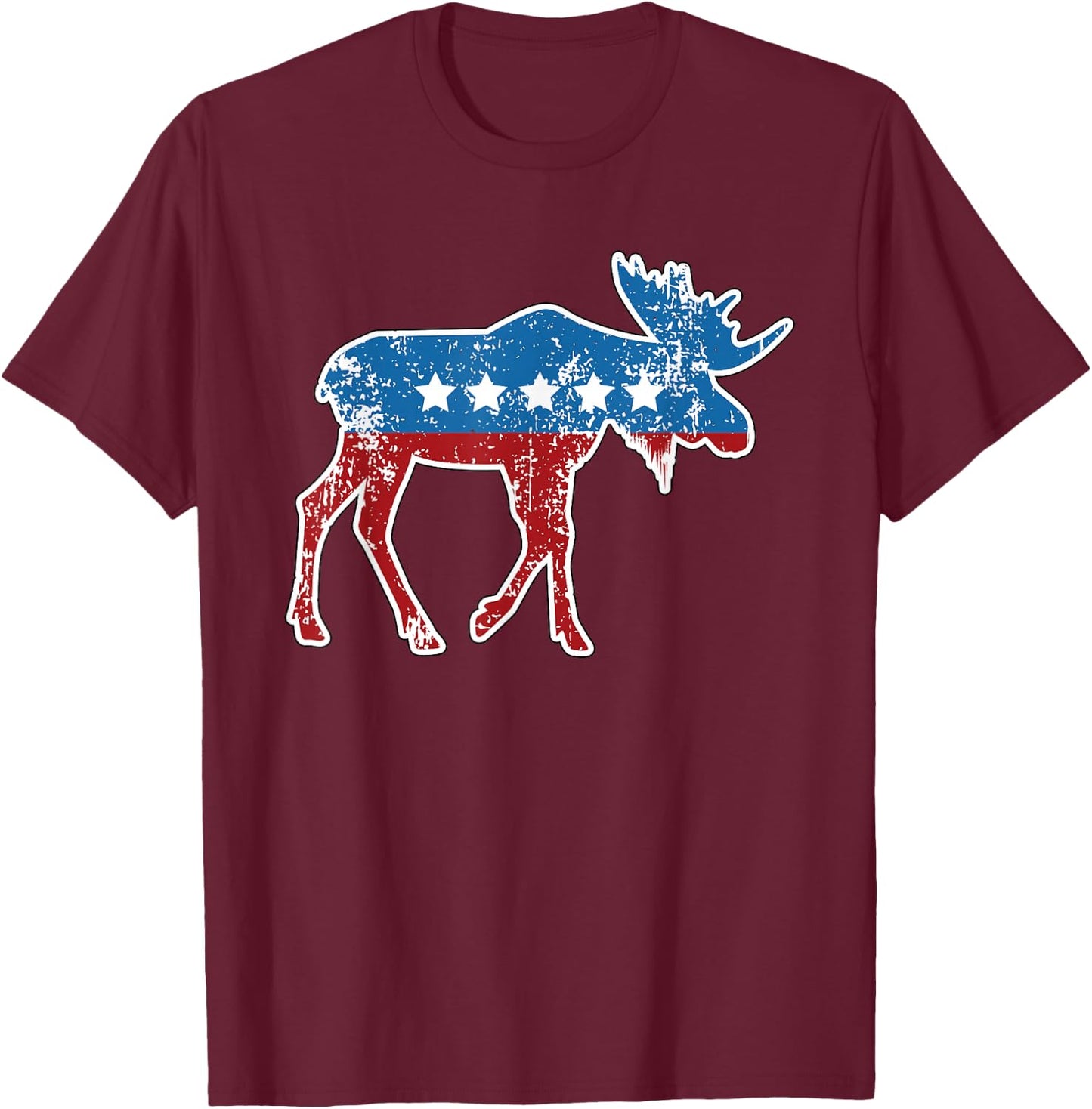 Theodore Roosevelt Teddy Political Bull Moose Party T-Shirt - T-Shirt | Maroon
