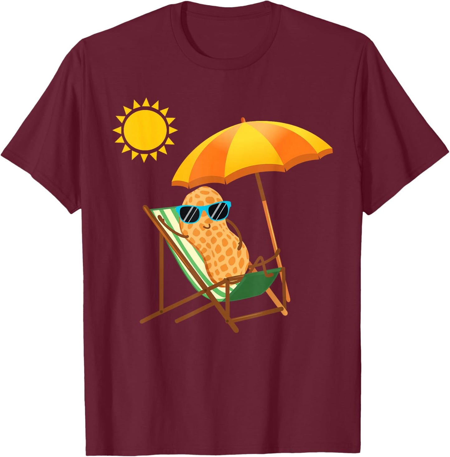 Peanut Graphic Gift Nut Design Peanut Design T-Shirt - T-Shirt | Maroon