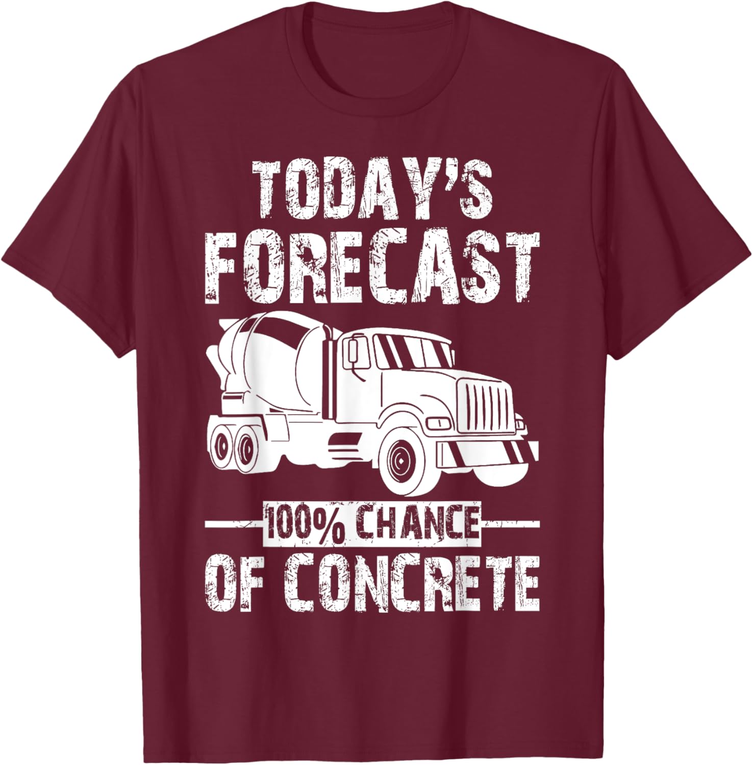 Retro Funny Concrete Worker Gift Construction Worker Gag T-Shirt - T-Shirt | Maroon