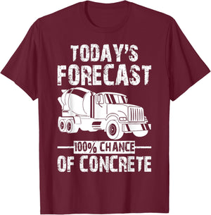 Retro Funny Concrete Worker Gift Construction Worker Gag T-Shirt - T-Shirt | Maroon