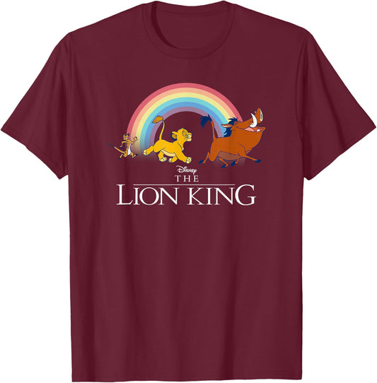 The Lion King - Hakuna Matata Simba Timon Pumbaa T-Shirt - T-Shirt | Maroon