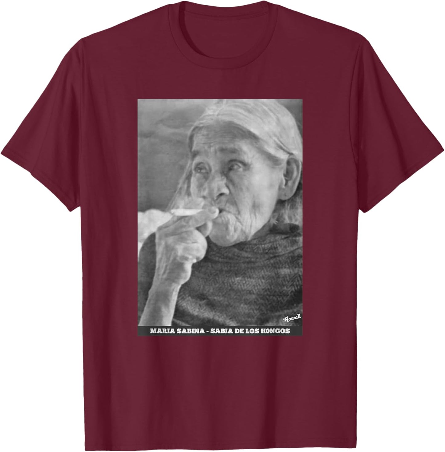 Maria Sabina, Curandera Mexicana T-Shirt - T-Shirt | Maroon