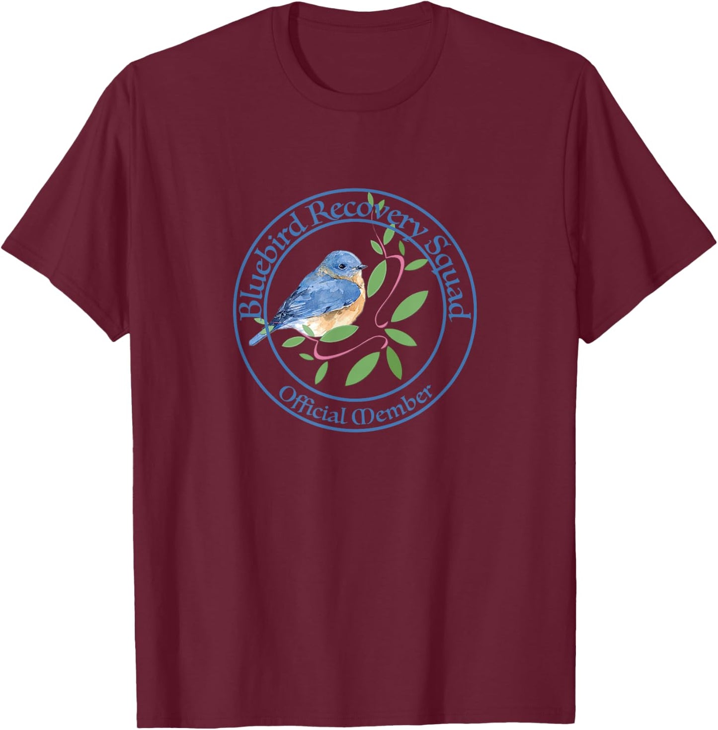 Bluebird Recovery, Eastern Bluebirds, Bluebird Volunteers T-Shirt - T-Shirt | Maroon