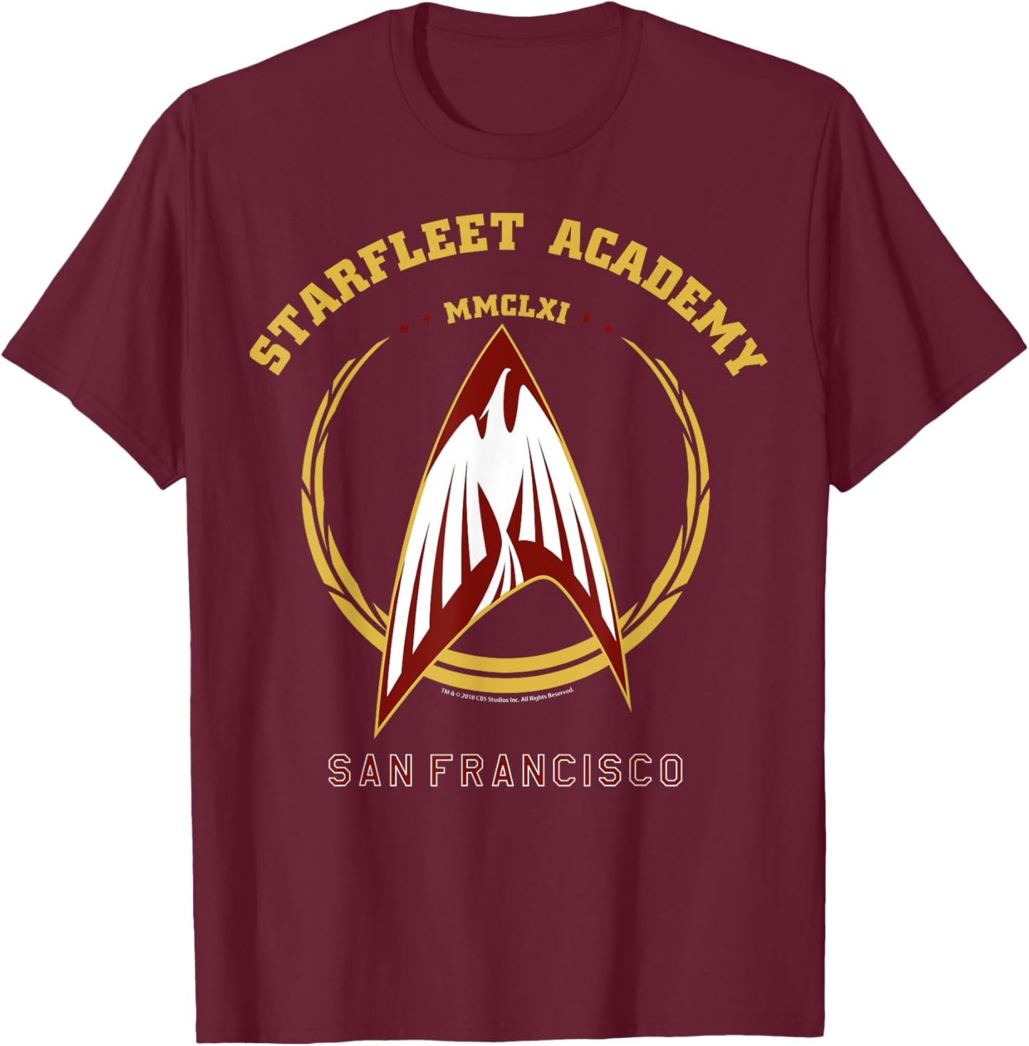 Star Trek Starfleet Academy Delta Crest Premium T-Shirt - T-Shirt | Maroon