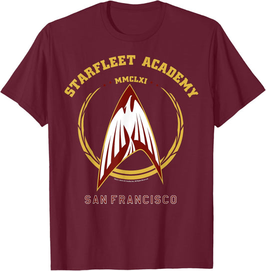 Star Trek Starfleet Academy Delta Crest Premium T-Shirt - T-Shirt | Maroon
